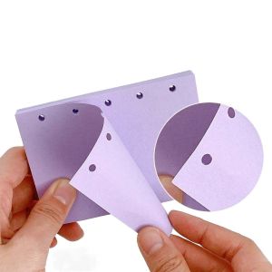 GENENIC 5-Ring A8 M5 Loose Leaf Refill Paper Candy Color 50Sheets Notebook Index Divider Page Simple Indexing Cards Refill Spiral Binder Inner Pages Student