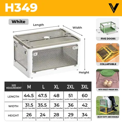 Oversized foldable storage box for clothes quilts toys storage cabinet with pulleys stackable and foldable organizer