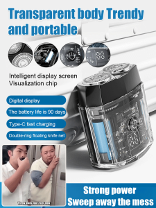 Portable electric razor Double head digital display razor Magnetic high power razor Car razor