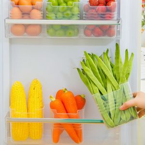 Kitchen Fridge Side Door Storage Box Stackable Food Containers Multifunctional Storage Box Organizer