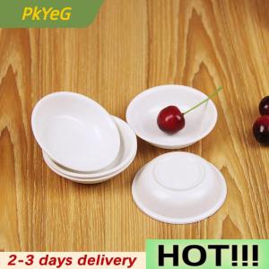PkYeG 10pcs White Seasoning Sauce Dishes Butter Mustard Sushi Vinegar Soy Plastic Plate Bowl Kitchen Saucer For Restaurant Home Buffet