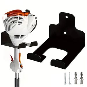 MIRELAE Heavy Duty Wall Mounted Trimmer Rack Iron Construction Wall Mounted Lawn Mower Storage Rack Versatile Space Saving Power Tool Organizer Hanger Garage Storage