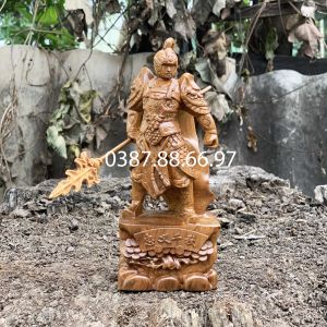 Tượng triệu tử long cao 20 30 40cm chất liệu gỗ bách xanh cực đẹp