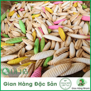 Bánh Đuông Dừa Túi zip 250gr Bánh Con Sâu Sữa Giòn Béo Thơm Ngon Món Ăn Vặt Tuổi Thơ - Út Hà Đặc Sản