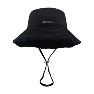 1PCS Frayed-Edge Fisherman Bucket Hat UV-Protective Sun Hat Adjustable Rope Wide Brim for Woman Outdoor
