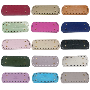 ฐานกระเป๋าโครเชต์ถักหนังวงรี Tas Bulat ด้านล่างพร้อม44กระเป๋าทรงหลุมแผ่นรองรูปเล็บด้านล่างอุปกรณ์เสริมกระเป๋า DIY