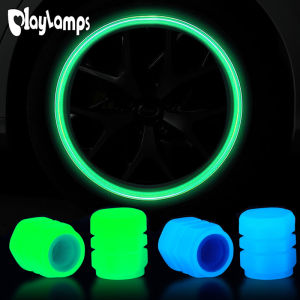 Luminous Tire Valve Caps 6 Colors Car Motorcycle Glowing Valve Cover Car Tire Wheel Hub Styling Tool Auto Accessories