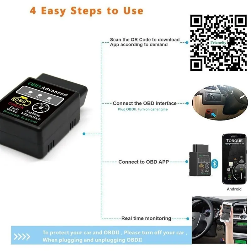Scanner Automotriz Elm327 Obd2 V2.1 Bluetooth Ford Ecosport