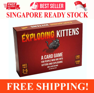 EXPLODING KITTENS CARD GAME ORGINAL EDITION FUN FAMILY GAMES FOR ADULTS TEENS & KIDS - FUN RUSSIAN CARD GAMES 15 MIN AGES 7+ 2-5 PLAYERS2-5 Players