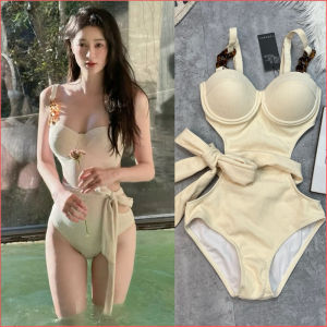 Ship hoả tốc-đồ bơi bikini liền thân bodysuit có đệm ngực-thiết kế dây xích sang chảnh kèm dây buộc