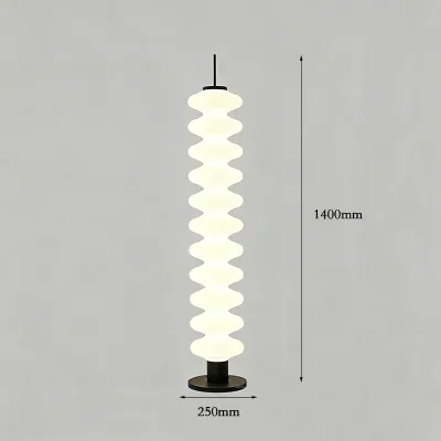 โคมตั้งพื้นอะคริลิกลอนสไตล์ญี่ปุ่นครีม โคมตั้งพื้น Led ซ้อนกันมินิมอล เหมาะห้องรับแขก ห้องทานอาหาร ห้องนอน