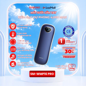 SHIMONO Máy Sưởi Cầm Tay Mini SM-WMP16 Pro kiêm Sạc Dự Phòng Pin 4000mAh 3 Chế Độ BH 12 tháng