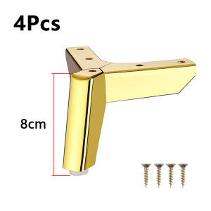 4pcs 8/10cm Black Gold Furniture Legs Metal  for Sofa Bed Cabinet Tea Coffee Table Chair Desk Leg Foot Support Feet
