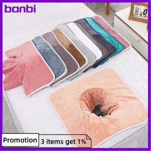 banbi 35x35cm Thickened Beauty SPA Massage Table Planking Face Towel with Hole Bed Bandana