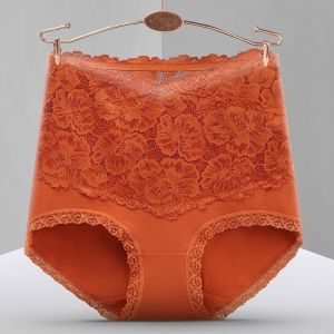 High Waist Lace Panties Butt Lift Body Shaping Ultra-Thin Underwear Cotton Breathable Seamless Antibacterial Shapewear