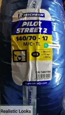 Michelin 140/70-17 Pilot Street 2 Tubeless Motorcycle Tyre (TAHUN 2022)