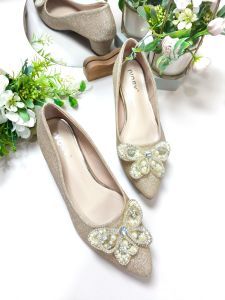 Ivory Sepatu Hak Wanita Jumbo Fashion B533-W99 Glitter