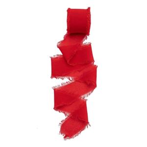 Natural Torn Edges Chiffon Fabric Ribbon for Florals Arrangements Wedding Parties Decoration 5 Meter