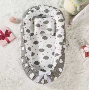 [Free Shipping+Ready Stock]Baby Nest Multifunctional Travel Crib Cartoon Printing Newborn Mattress Bionic Bed Detachable Washable Portable Baby Upgrade Bed