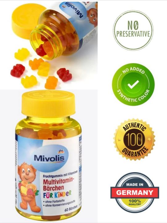 Mivolis Children Multivitamins from Germany NO preservatives & NO