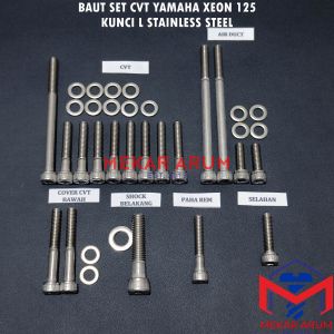 Baut CVT Cover CVT XEON 125 All Series kunci L stainless Steel