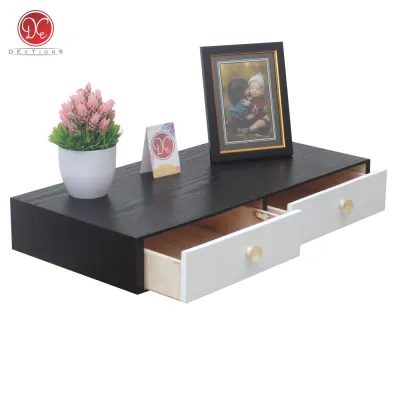 DEcTionS Meja Kamar Aesthetic Minimalis / Meja Rias 60x30cm 2 Pintu Laci Tempel Dinding Gantung
