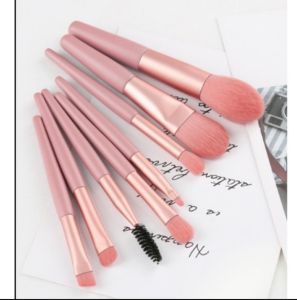 Bộ Cọ Trang Điểm 8 Cây Tặng Kèm Túi Zip Vintage Tiện Lợi