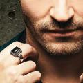 Solid 925 Sterling Silver Lucifer Rings with Black Onyx Natural Stone Handmade Statement Ring TV Show Jewelry. 