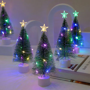 WEIHUIMEI Mini Christmas Tree Light Pine Xmas Tree For Home Desktop Decorations New Year Party Gift Decor ของขวัญสำหรับเด็ก ของเล่นเด็ก