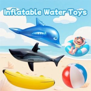 Inflatable Water Toys for Kids Beach Toys Ball Shark Dolphin Swimming Toys for Pool Party Outdoor