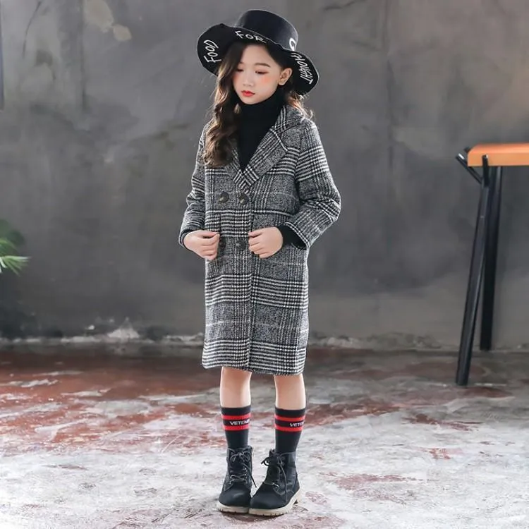 EACHIN Kids Wool Coats 2023 New Thick Casual Outwear Girl Wool Jackets  Children Long Overcoat Fashion Winter Clothes for Girls - AliExpress