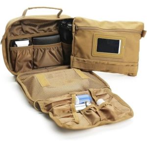 Men Tactical Toiletry Organizer Bag Foldable Hanging Wash Bag Multi Pocket Mesh Storage Pouch Travel for Outdoor Trip