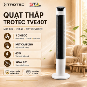 Quạt tháp Trotec TVE40T quạt tháp chuẩn Đức cao cấp I điều khiển cảm ứng làm mát thông minh SNT Kitchen 320030