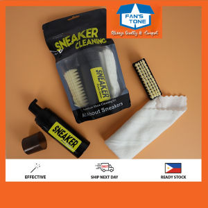 【Fans tone】3in1 Premium Shoe Cleaner Kit Foaming Fabric Cleaner Brush and Towel for Athletic Shoes Mesh faux Leather White shoes and Sneakers