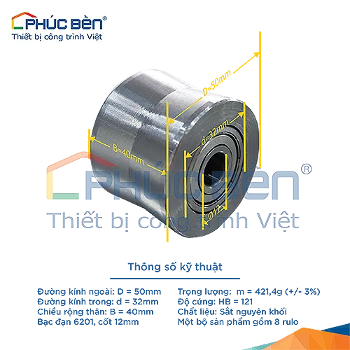 BỘ RULO DUỖI BẰNG SẮT 8 RULO / BỘ - PHÚC BỀN / Cứng và khó vỡ hơn nhiều ...