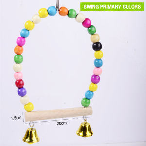 Shipped from Manila Parrot bird toy Hanging Climbing Ladders Swing Stand Bell String Parrot Toys bird house toy