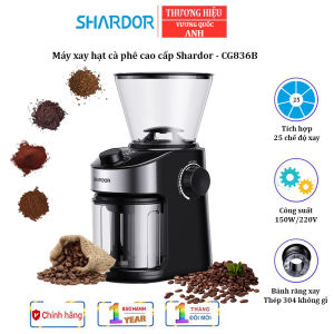 Máy xay hạt cà phê cao cấp Thương Hiệu Anh Quốc Shardor CG836B công suất 150W 25 chế độ xay - Bảo hành 12 Tháng (HÀNG CHÍNH HÃNG)