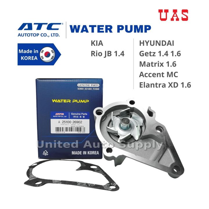 Water Pump For HYUNDAI Getz 1.4 1.6 Matrix 1.6 Accent MC Elantra XD 1.6 ...