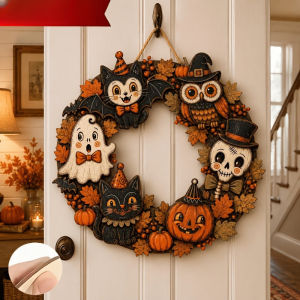 Halloween Ghost Pumpkin Door Sign Hanging Decoration For Party Wall Decor