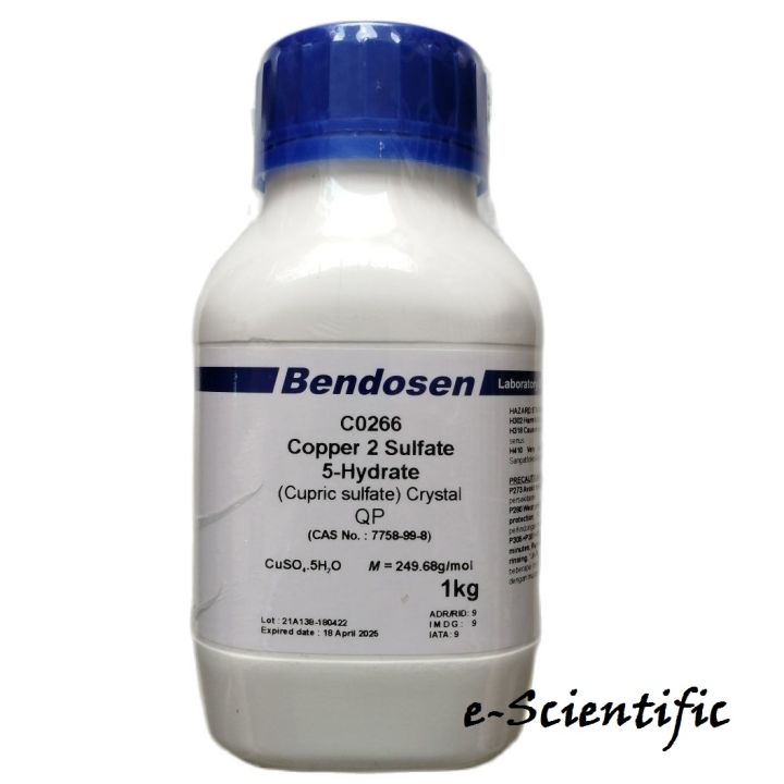 Copper (II) Sulfate Copper (II) Sulphate, 1kg BENDOSEN Lazada