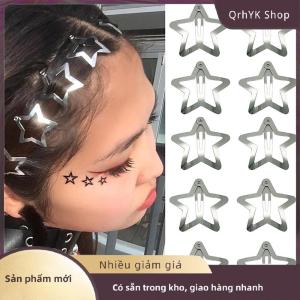 Hàng có sẵn✨ 10Pcs Sao Tóc Clip Snap Tóc Barrettes Không Trượt Năm Cánh Sao Phụ Kiện Tóc Cho Cô Gái Phụ Nữ Y2K Kim Loại Tóc Clip