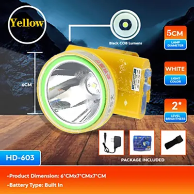 Diving LED Headlamp Water Resistance Rechargeable Flashlight Outdoor-Double lithium battery-4000mAh gifts for men
