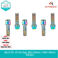 Bộ 6 Ốc Vít Xe Đạp KRSEC M5x18mm / M6x18mm – Thép Không Gỉ Mạ Titanium, Nhiều Màu. 