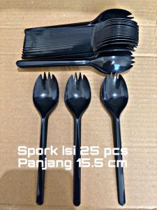 SENDOK MAKAN PLASTIK/GARPU MAKAN PLASTIK/SENDOK PLASTIK TERMURAH ISI 25 PCS