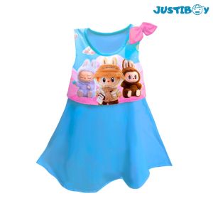 Dress Baju Anak Perempuan Labubu The Monster Full Printing Umur 2 - 6 Tahun [TINA]