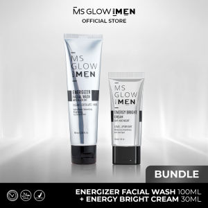 MS GLOW MEN PAKET NIGHT ROUTINE -  Sabun Wajah Facial Wash dan Serum MS GLOW MEN ORIGINAL