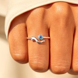 Evil Eye Ring for Women Non Tarnish Non-Fading Adjustable Ring