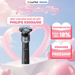 Máy Cạo Râu Khô Và Ướt Philips X5006/00 An Toàn Cho Da Gọn Nhẹ Tiện Lợi | Hàng Chính Hãng