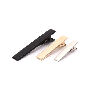 [AYLMER] 100pcs Black Hairclips Single Prong Alligator Hairpin Blank Setting Hair Clips