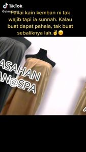 Kain Kemban Basahan Spa Mandi Wanita Muslimah atau untuk anak bawa ke asrama
